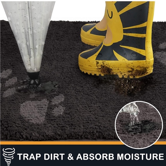 PURRUGS 🐾 Dirt Trapper Door Mat20"x31.5"Non-Skid/Slip Super Absorbent Floor Mat - Picture 7 of 9